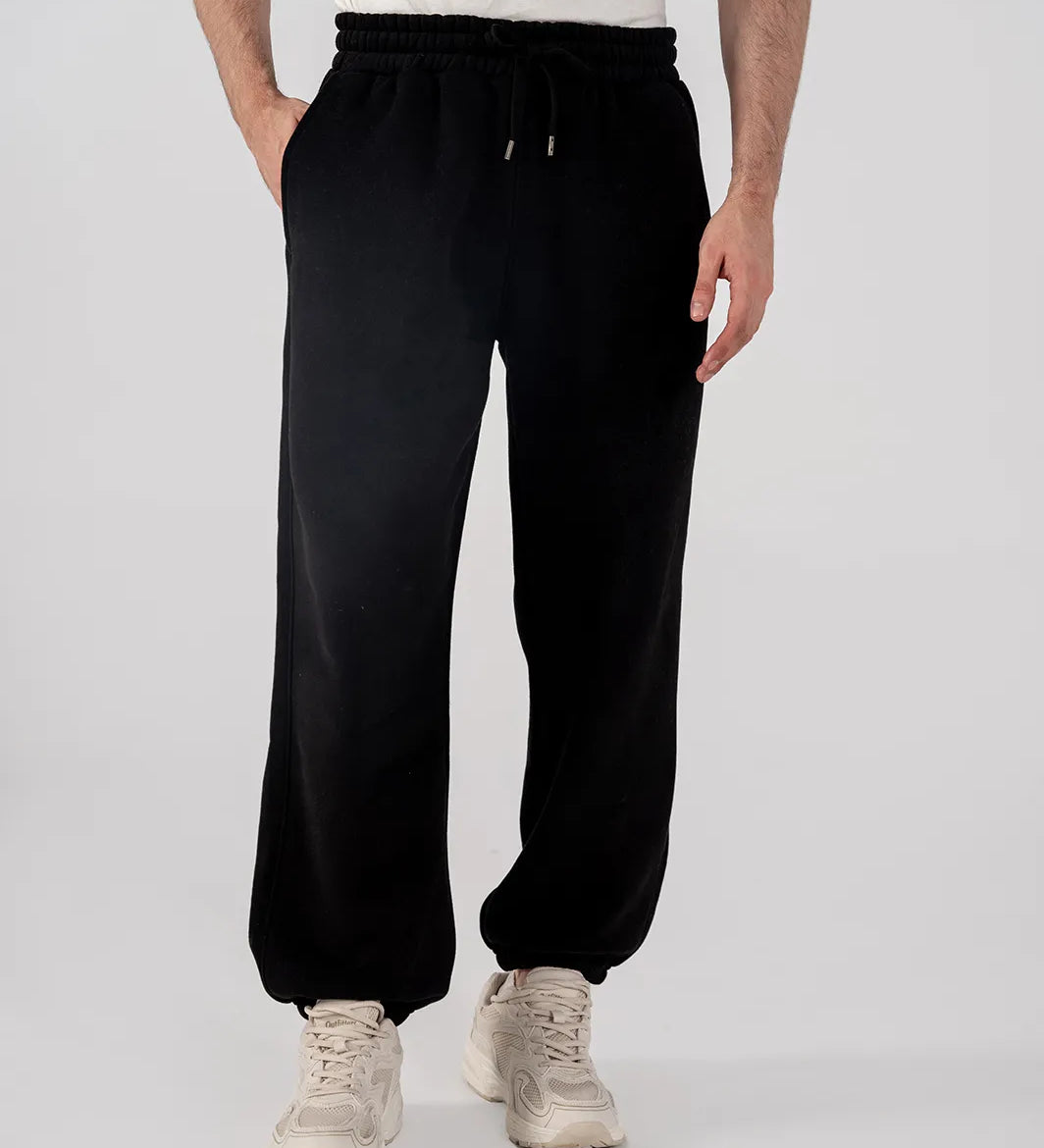 Men's Fleece Leg Trousers Black