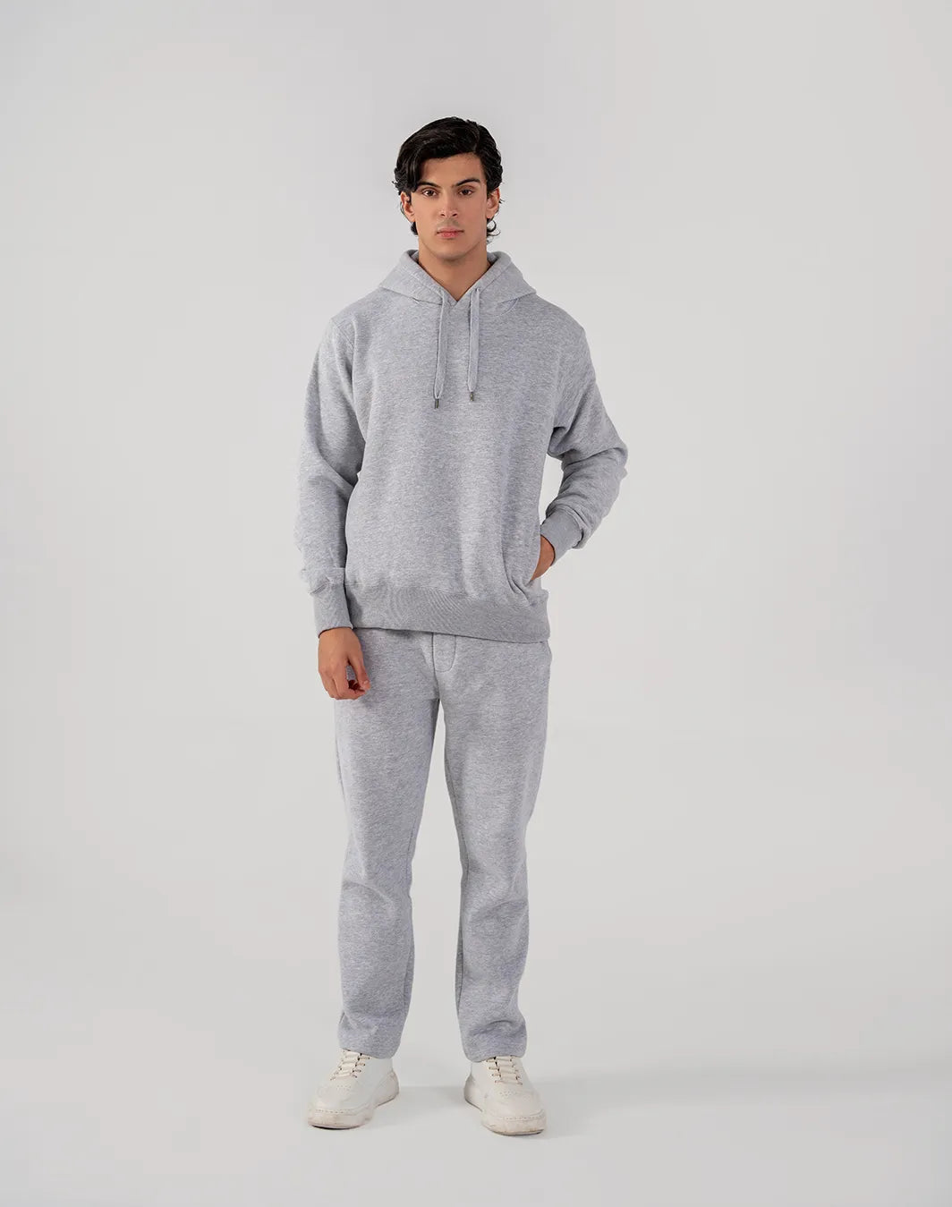 Men's Fleece Hoodie (Grey Melange)