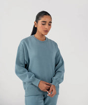 Ladies Fleece Sweatshirt (Steel Blue)